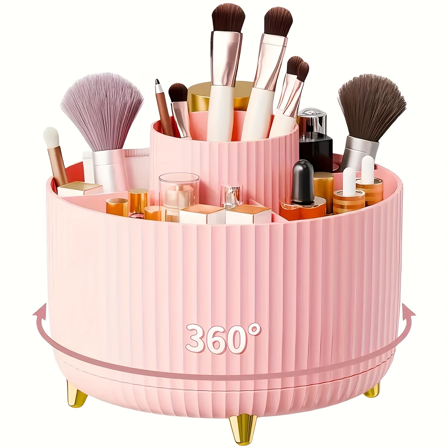 Luxury Skincare Design - صندوق تخزين مستحضرات التجميل دوار 360