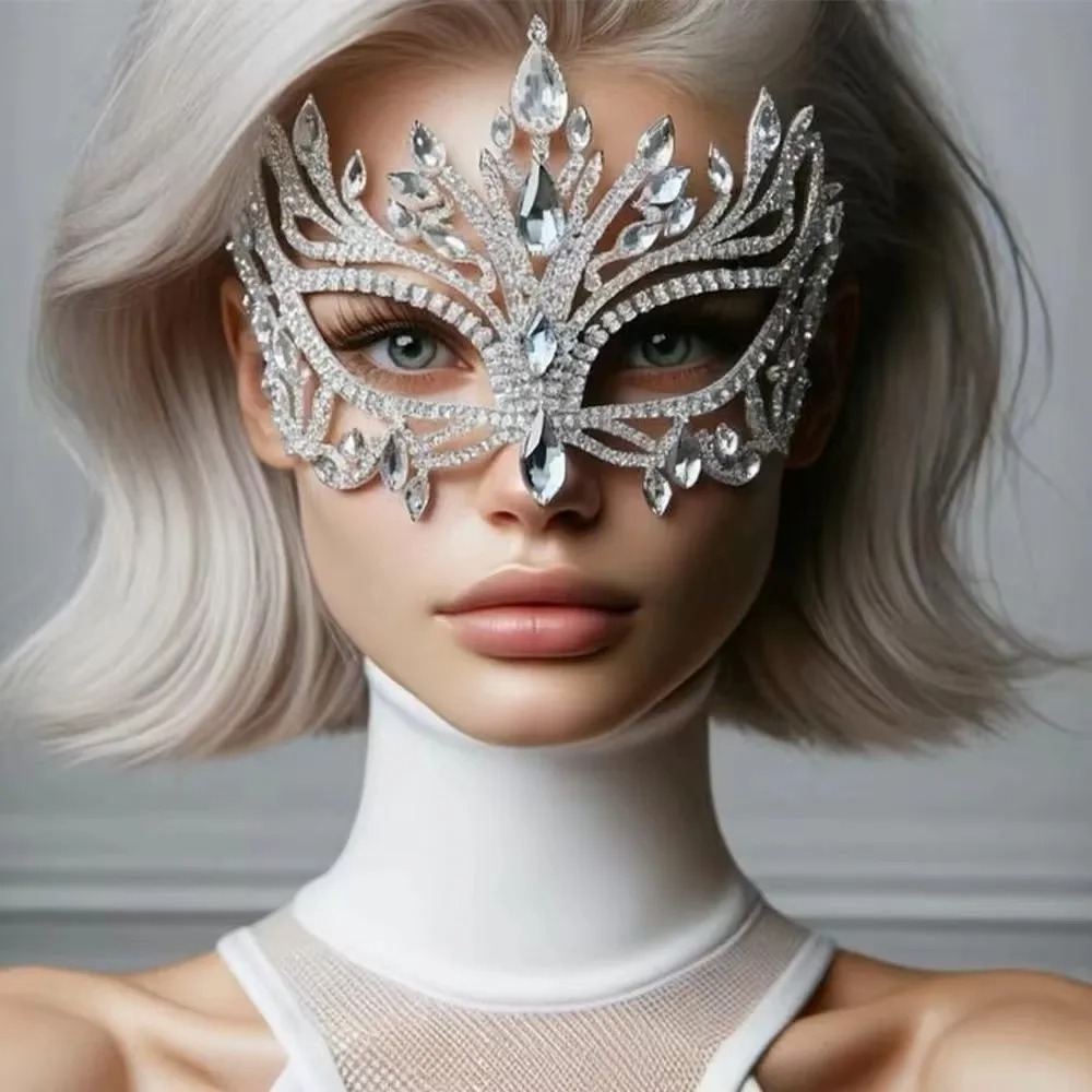 Luxury Skincare Accessories - قناع نسائي فاخر من حجر الراين