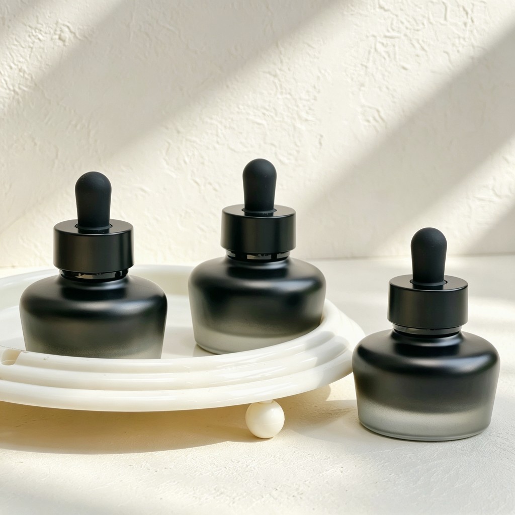 Luxury Skincare Essential - زجاجة قطارة زجاجية بلورية سعة 30