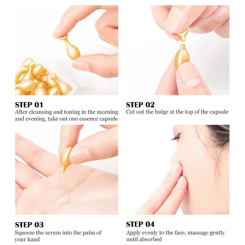 50 قطعة مصل الوجه كبسولات حمض  - مراجعة Placenta Extract Serum وسعره
